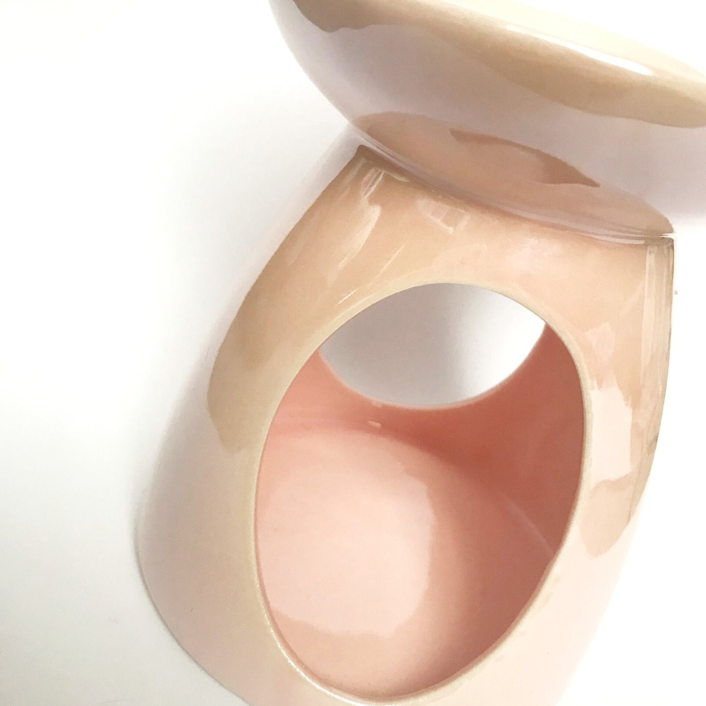 Pink Pearl Ceramic Oil Burner - Wax Melt Burner, Home Decor, Home Living, Candle Warmers, Wax Warmer, Homeware, Essential Oils, Calming