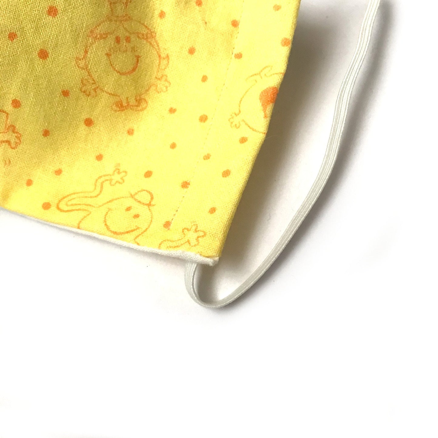 Reusable Yellow Mr. Men Face Mask - Face Covering, Yellow Face Mask, Mr. Men Accessory, Eco Frendly, Orange Face Mask, Protective Face Mask