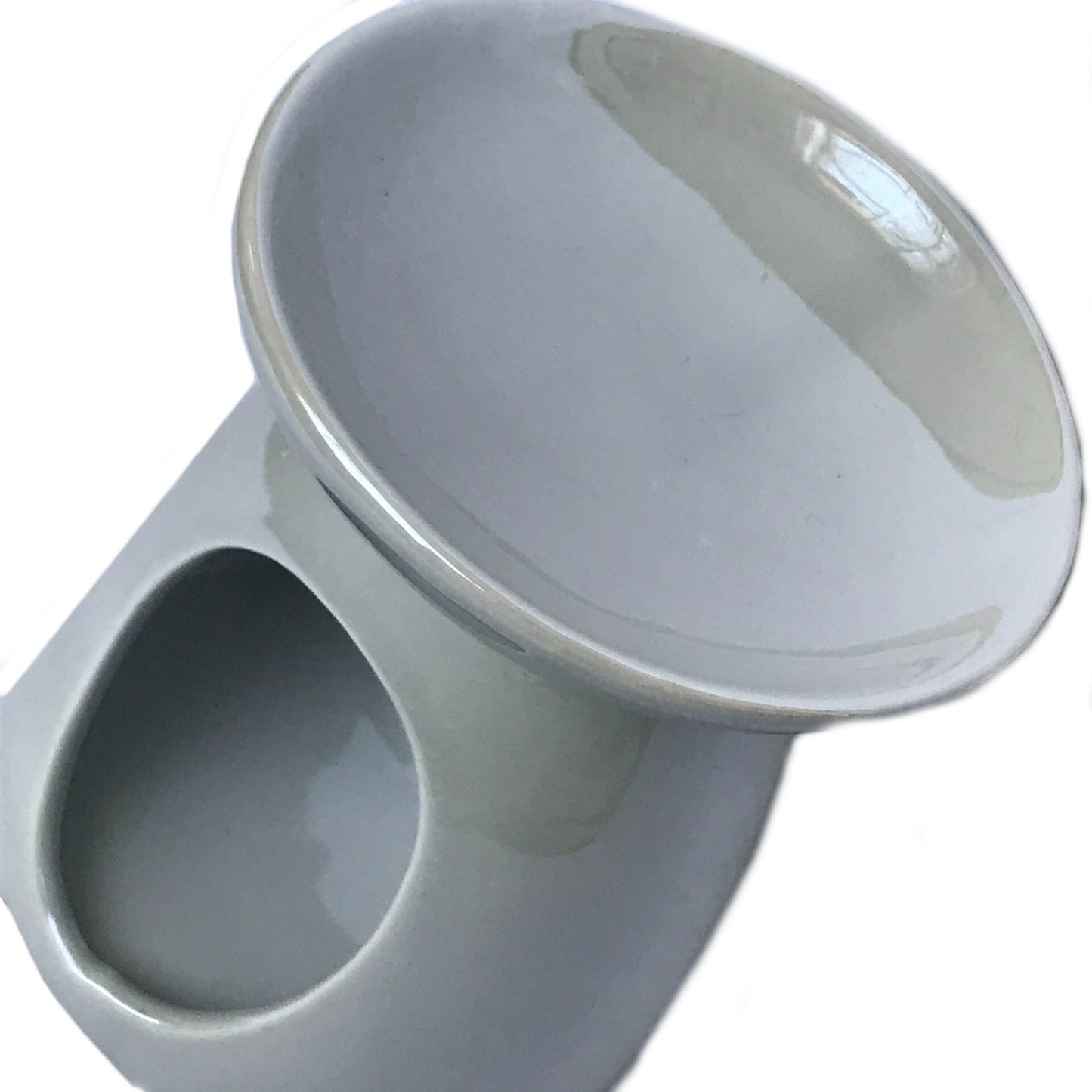 Grey Pearl Ceramic Oil Burner - Wax Melt Burner, Home Decor, Home Living, Candle Warmers, Wax Warmer, Homeware, Essential Oils, Calming