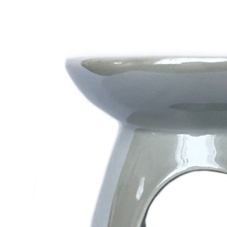 Grey Pearl Ceramic Oil Burner - Wax Melt Burner, Home Decor, Home Living, Candle Warmers, Wax Warmer, Homeware, Essential Oils, Calming