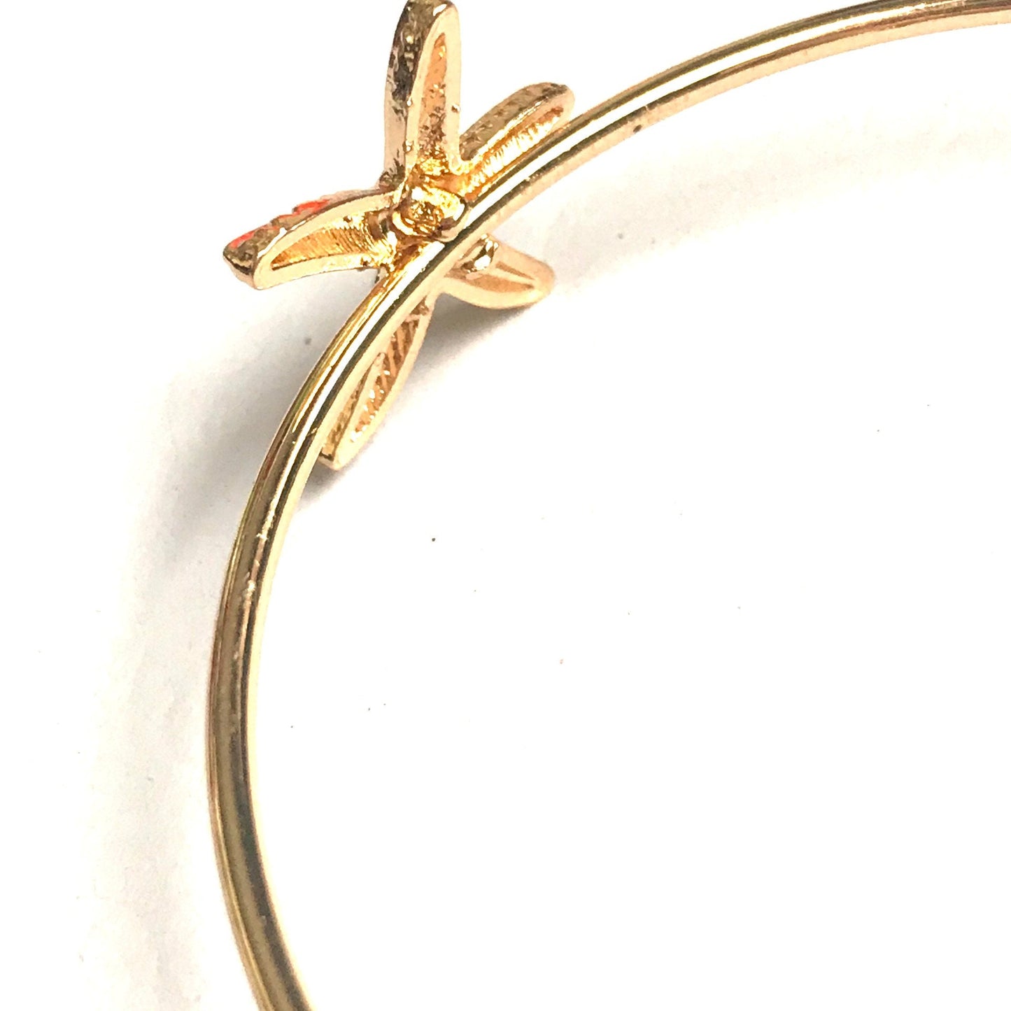 Gold Starfish Bangle Bracelet