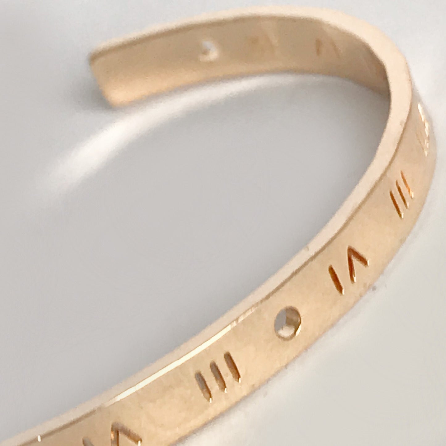 Gold Plated Roman Numerals Bangle Bracelet - Gold Jewellery, Accessories, Gold Bangle, Bangle Jewellery,Minimal Bangle Bracelet,Gift For Her