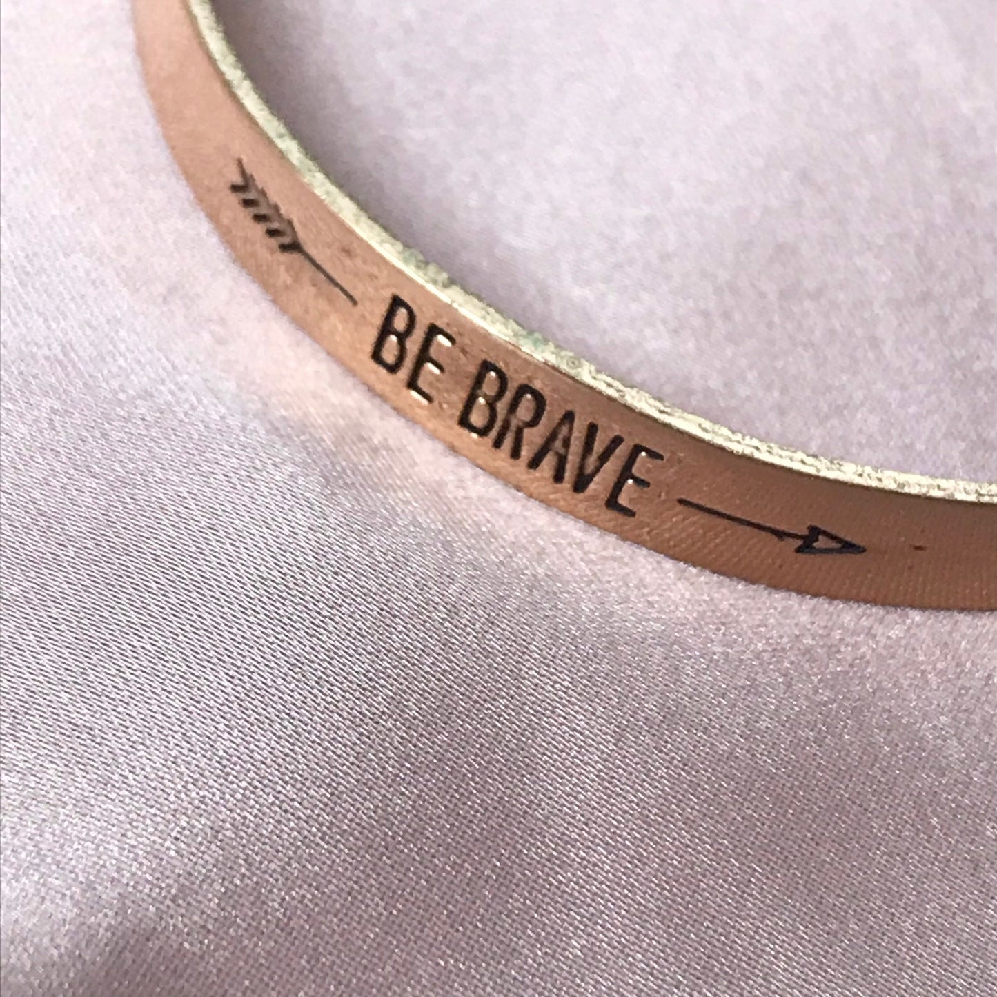 Gold Motivation Bangle Bracelet - Gold Jewellery, Accessories, Gold Bangle, Gift For Her, Motivation Jewellery, Be Brave Motivation