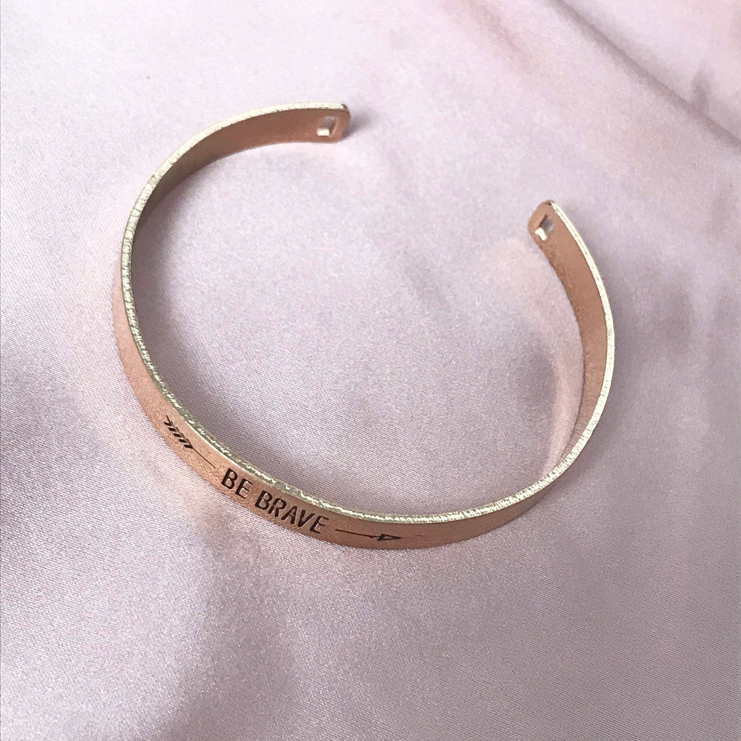 Gold Motivation Bangle Bracelet - Gold Jewellery, Accessories, Gold Bangle, Gift For Her, Motivation Jewellery, Be Brave Motivation