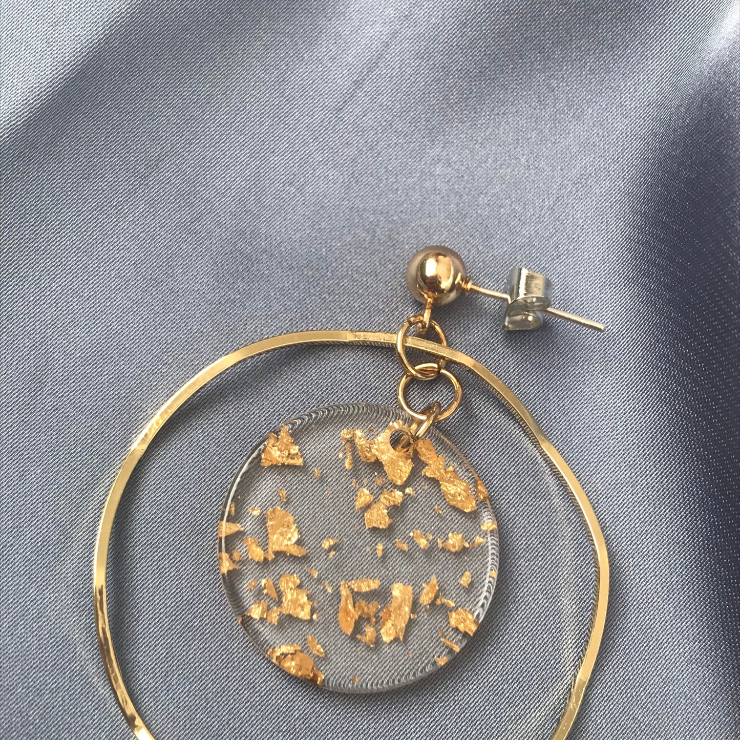 Gold Resin Drop Earrings - Hanging Jewellery,Accessories,Gold Jewellery,Gold Earrings, Resin Earrings, Gold Resin, Gold Hoop Earrings