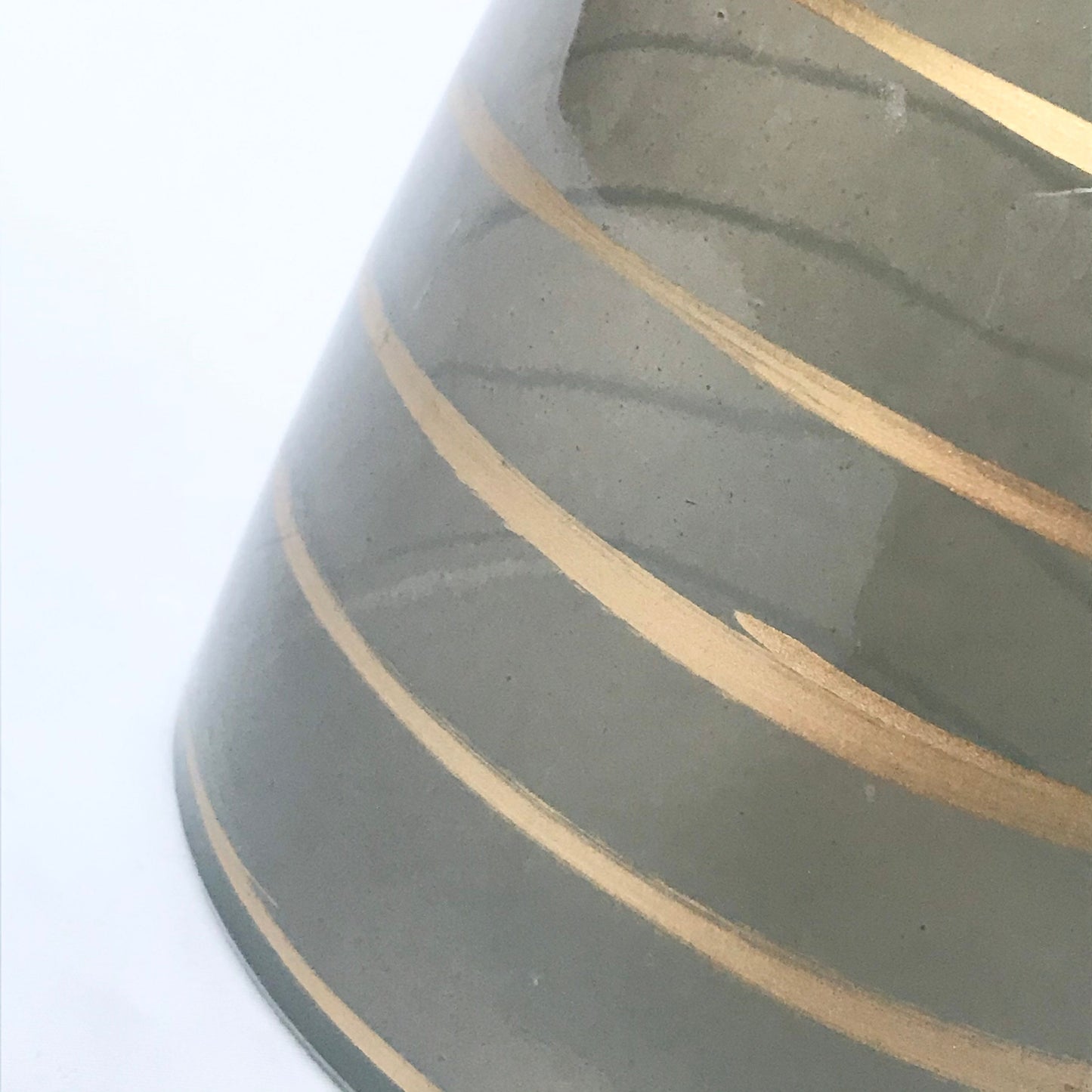 Green Glass Vase With Gold Stripes - Decorative Bottle, Art Deco Style, Gift, Glassware, Flower Arranging, Homeware, Flowers, geometric