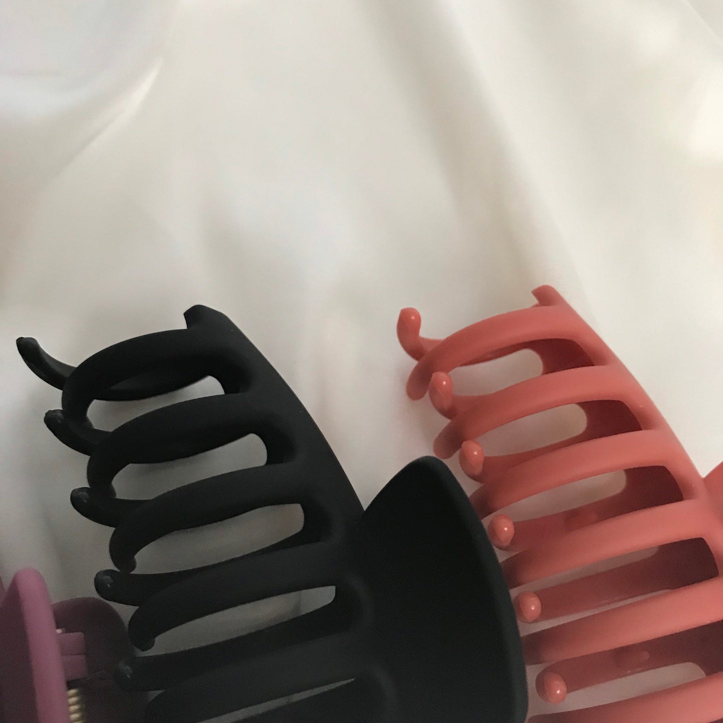 3 Hair Clamps - Hair Clip, Pink Hair Accessories, Black Hair Claw, Purple Hair Claw, Fashion Acessories, Minimalistic Hair Clips, Neutral