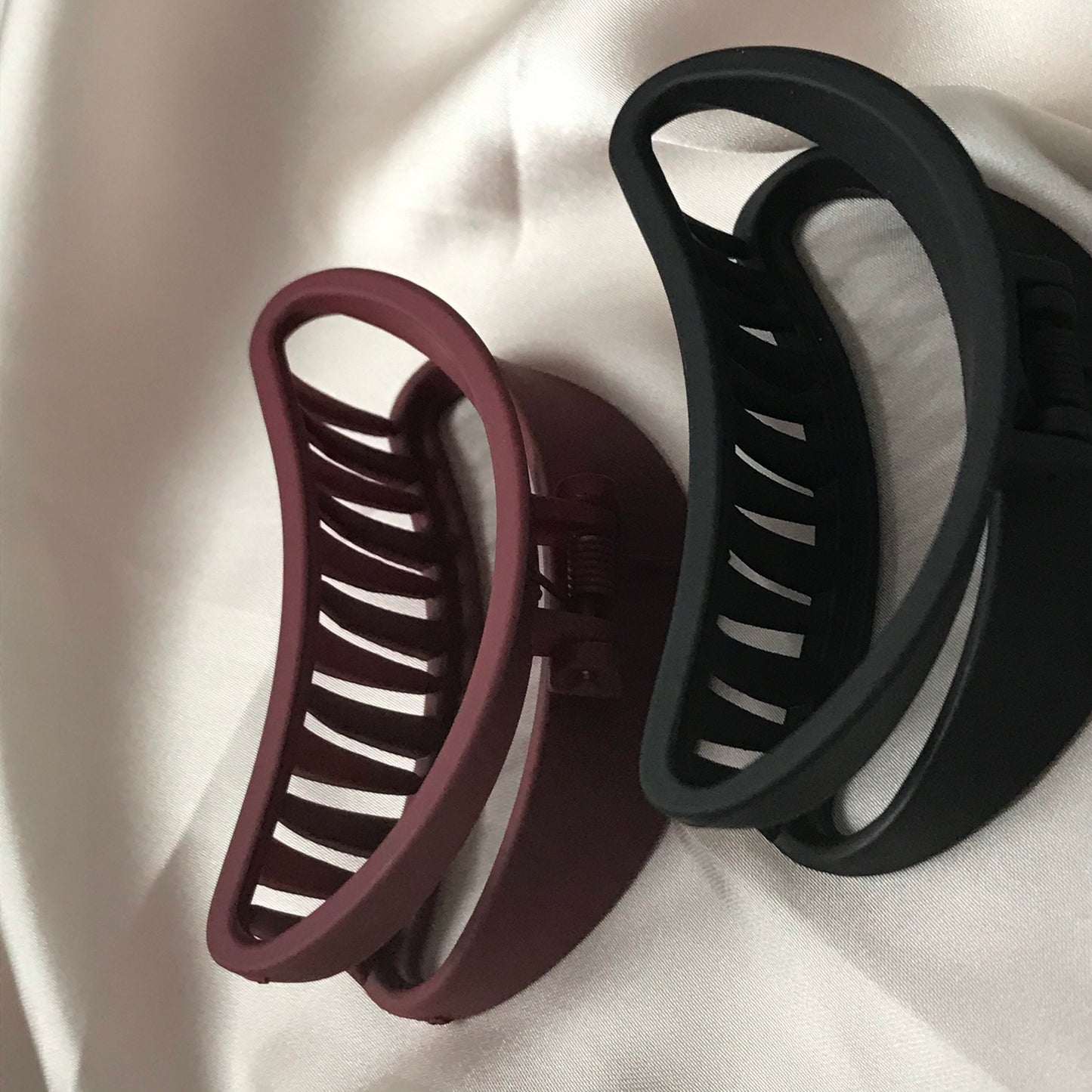 3 Hair Clamps - Hair Clip, Burgandy Hair Accessories, Black Hair Claw, Red Hair Claw, Fashion Acessories, Minimalistic Hair Clips, Neutral