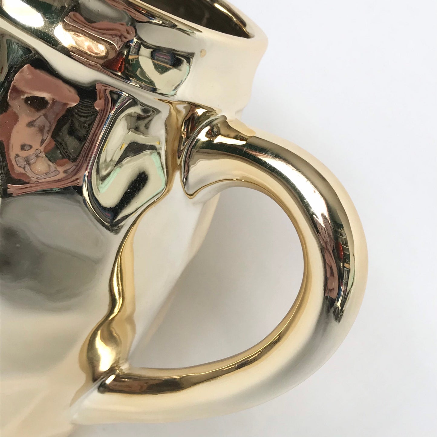 Gold Reflective Ceramic Jug - Gold Jug, Gold Vase, Flower Arranging, Decorative Jug, Homeware, Flowers, Gold Home Decor, Gold Mirrored Vase