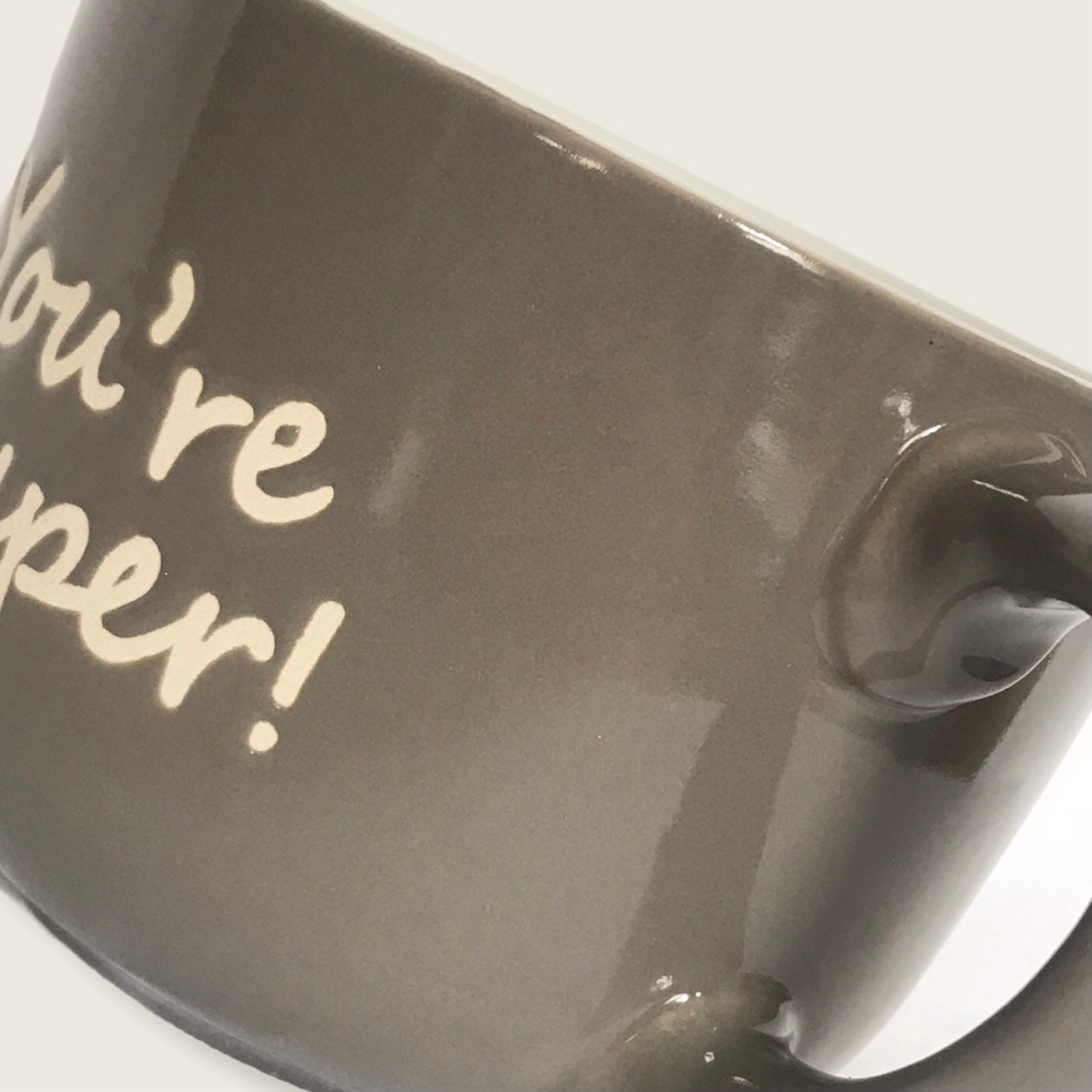 Large Grey Soup Mug - Soup Mug, Coffee Cup, Gifts For Her, Herbal Tea Cup, Slogan Mug, Cute Tea Cup, Large Soup Mug