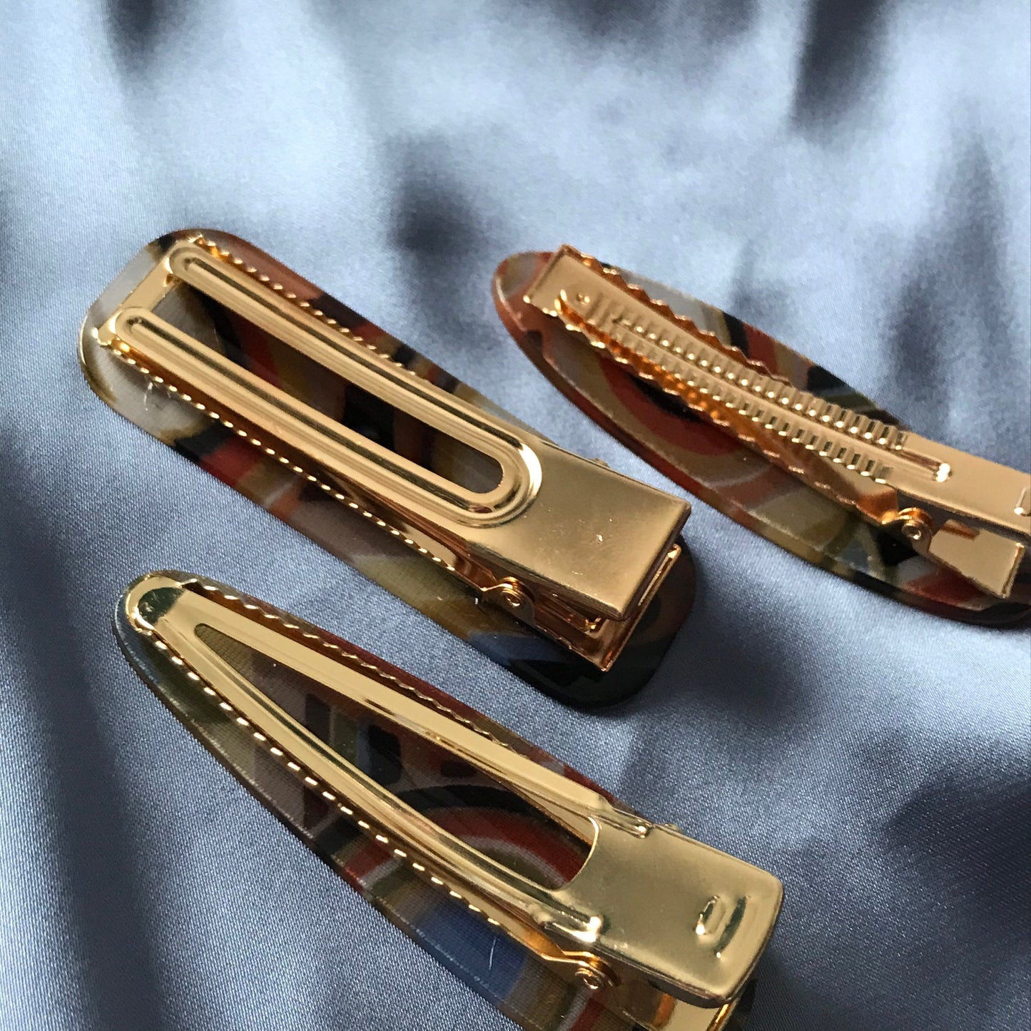 Set of 3 Retro Hair Clips - Hair Clip, Funky Hair Accessories, 70's Accessories, Fashion Acessories, Minimalistic Hair Clips, Neutral