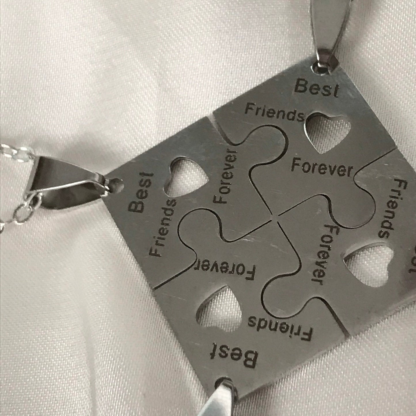 4 Piece Friendship Necklace Set - Bestie Necklace, Matching Necklaces, 4 Best Friends Necklace, Four Piece Friendship Necklace Set, Gift