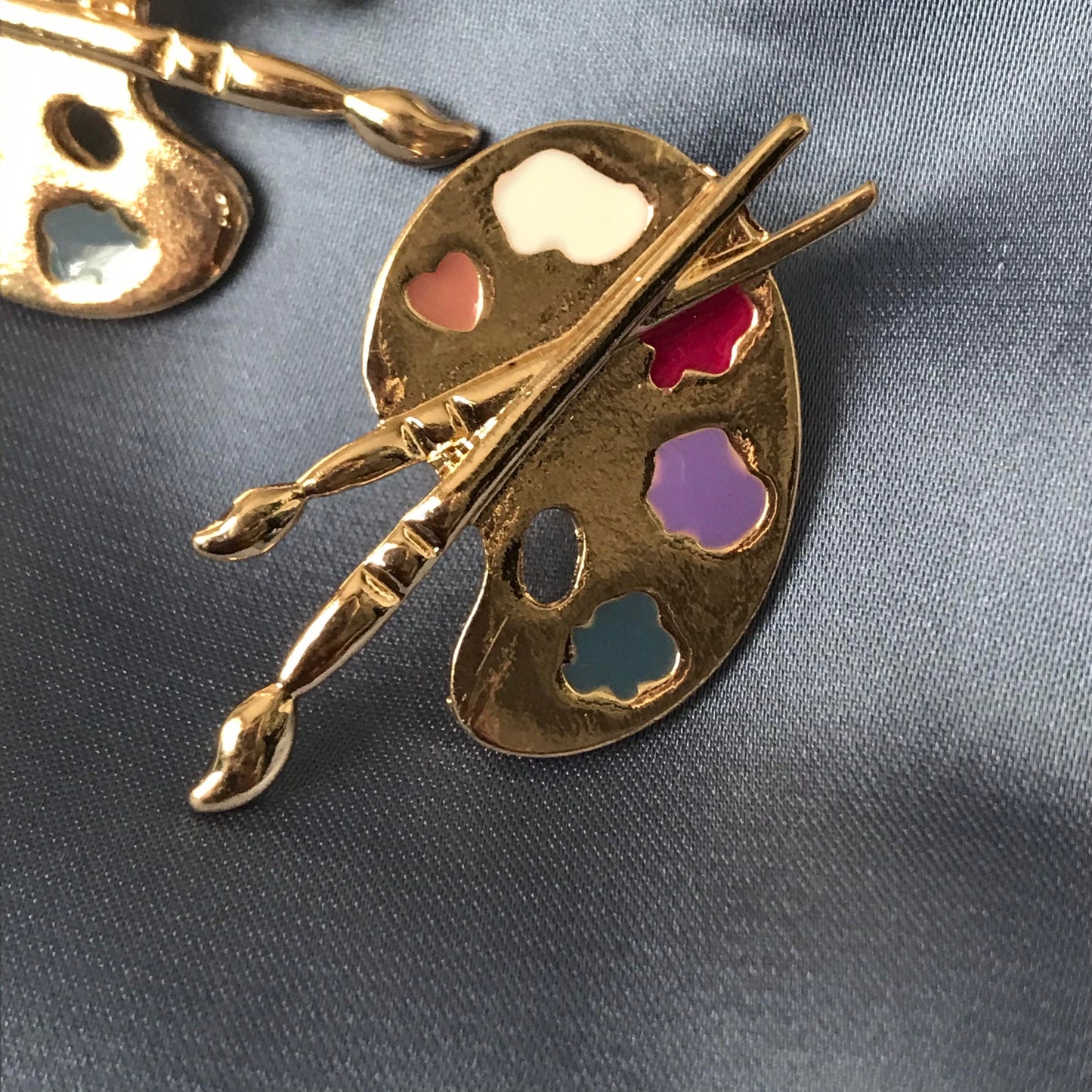 Artist Stud Earrings -Cute Earrings, Gold Earrings, Gold Jewellery, Gold, Arty Earrings, Accessories, Art Lover Gift, Artist Earrings