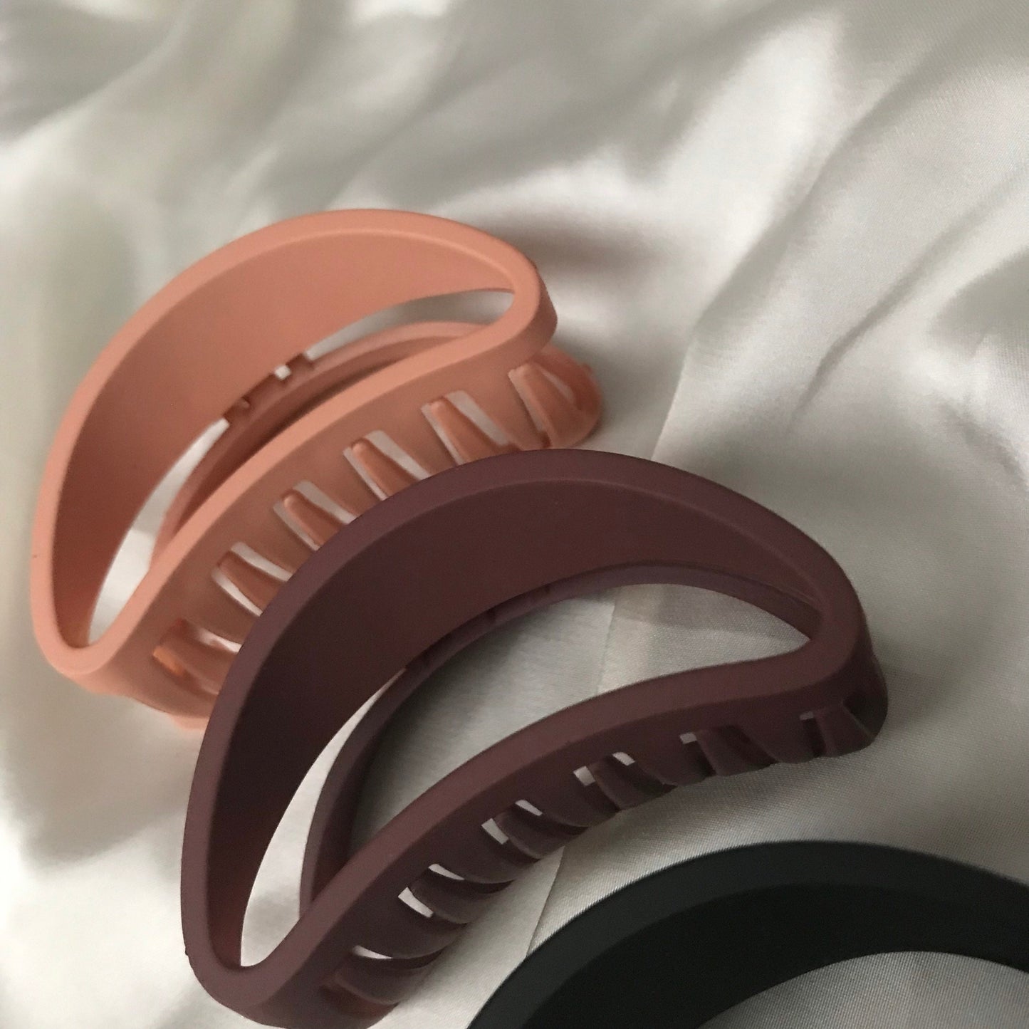 3 Hair Clamps - Hair Clip, Burgandy Hair Accessories, Black Hair Claw, Red Hair Claw, Fashion Acessories, Minimalistic Hair Clips, Neutral