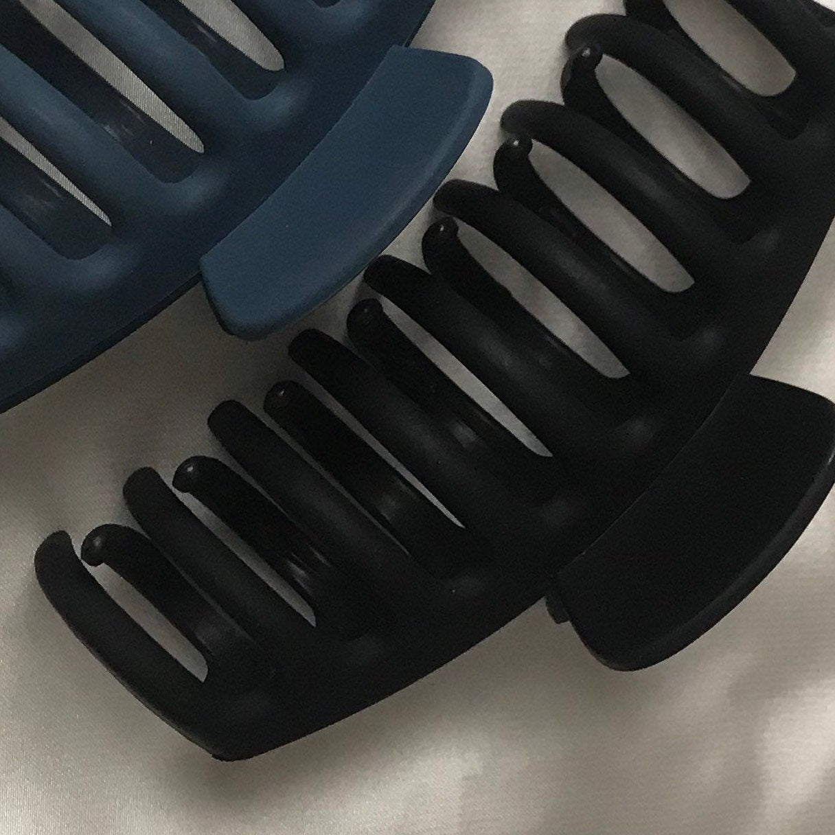 2 Hair Clamps - Hair Clip, Blue Hair Accessories, Black Hair Claw, Blue Hair Claw, Fashion Acessories, Minimalistic Hair Clips, Neutral