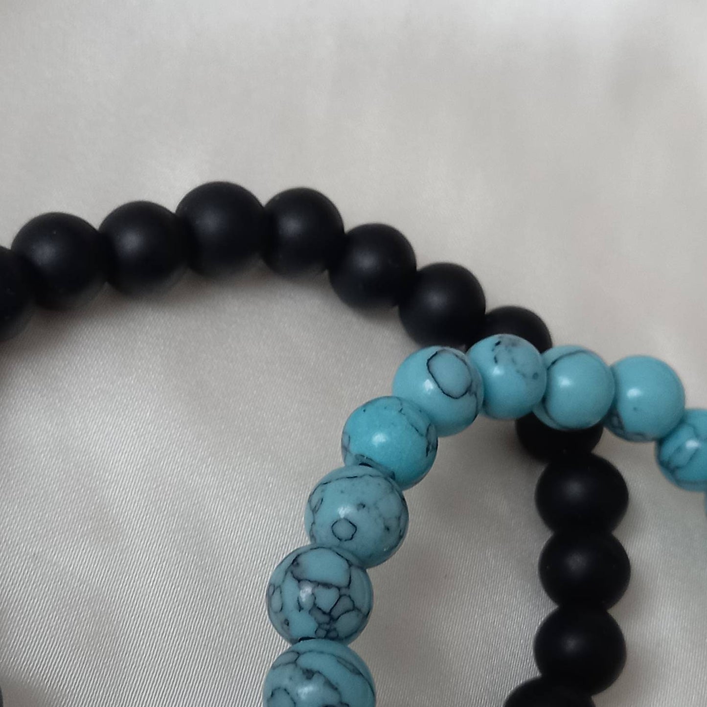 2 Matching Friendship Bead Bracelets - Bead Jewellery, Friendship Accessories, Bead Bracelets, Cute Bracelet, Black & Blue Jewellery