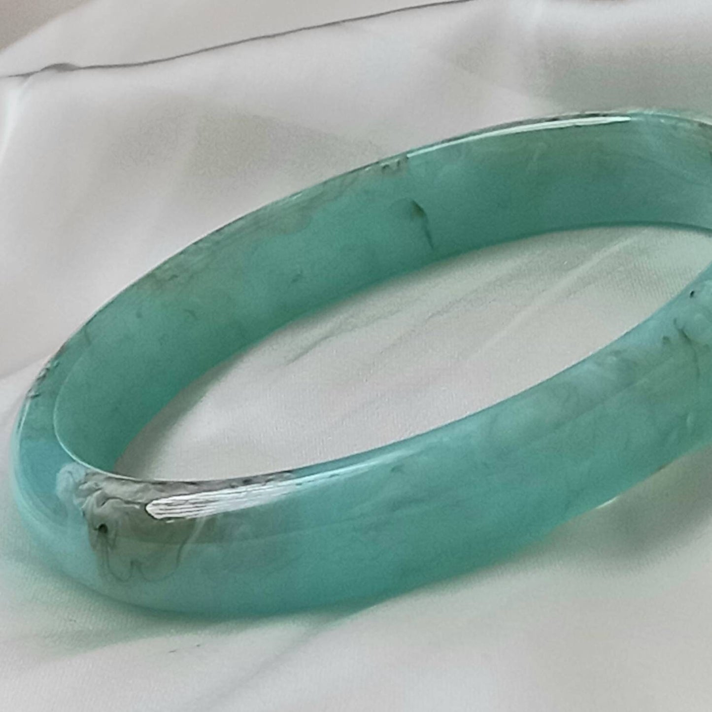 Chunky Blue Resin Bracelet - Chunky Bracelet,Resin Bracelet,Blue Bracelet,Thick Bracelet,Chunky jewellery,Resin Jewellery,Bangles In The UK