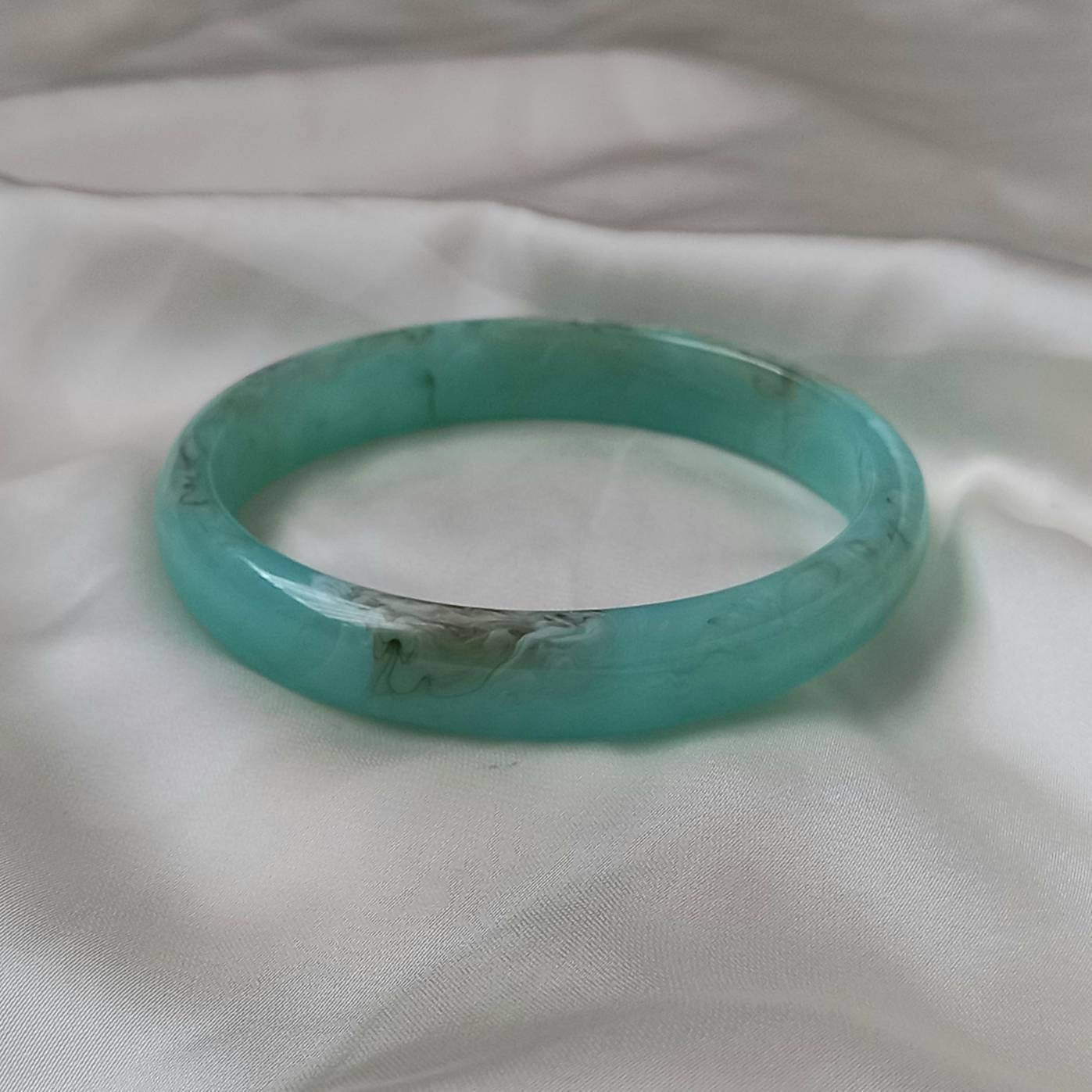 Chunky Blue Resin Bracelet - Chunky Bracelet,Resin Bracelet,Blue Bracelet,Thick Bracelet,Chunky jewellery,Resin Jewellery,Bangles In The UK