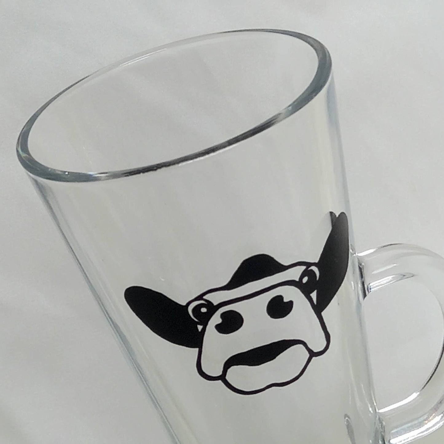 Cow Design Glass Mug - Cow Mug,Cow Gift,Cow Lover,Countryside Mug, Farm Mug,Countryside Lover Gift,Outdoors Lover Gift,Cute Mug Gift