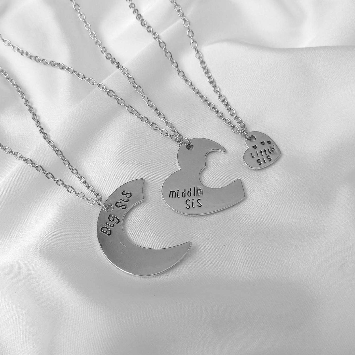 3 Piece Sisters Necklace Set-Sister Necklace,Matching Necklaces,3 Sisters Necklaces,Novelty Friendship Necklace,Gifts For Sister In The UK