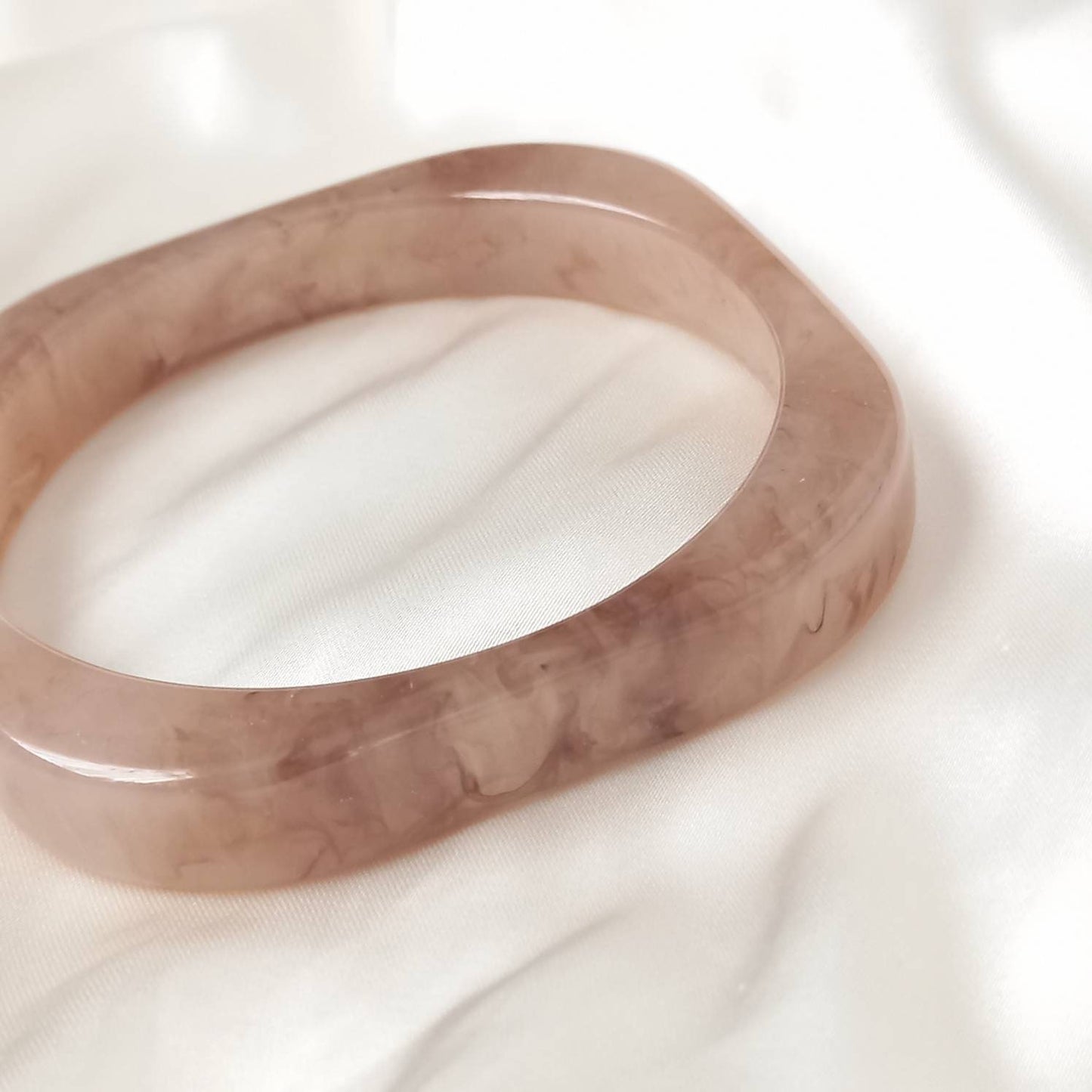 Chunky Square Baby Pink Resin Bracelet - Chunky Bracelet,Resin Bracelet,Baby Pink Bracelet,Thick Bracelet,Chunky jewellery,Resin Jewellery