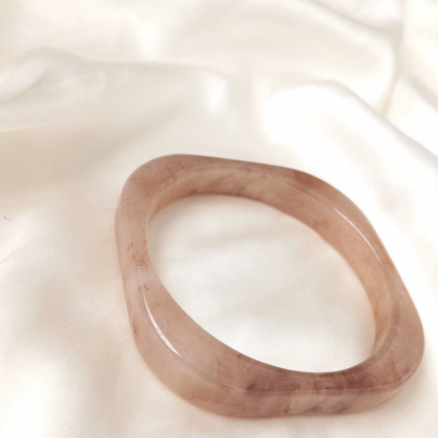 Chunky Square Baby Pink Resin Bracelet - Chunky Bracelet,Resin Bracelet,Baby Pink Bracelet,Thick Bracelet,Chunky jewellery,Resin Jewellery