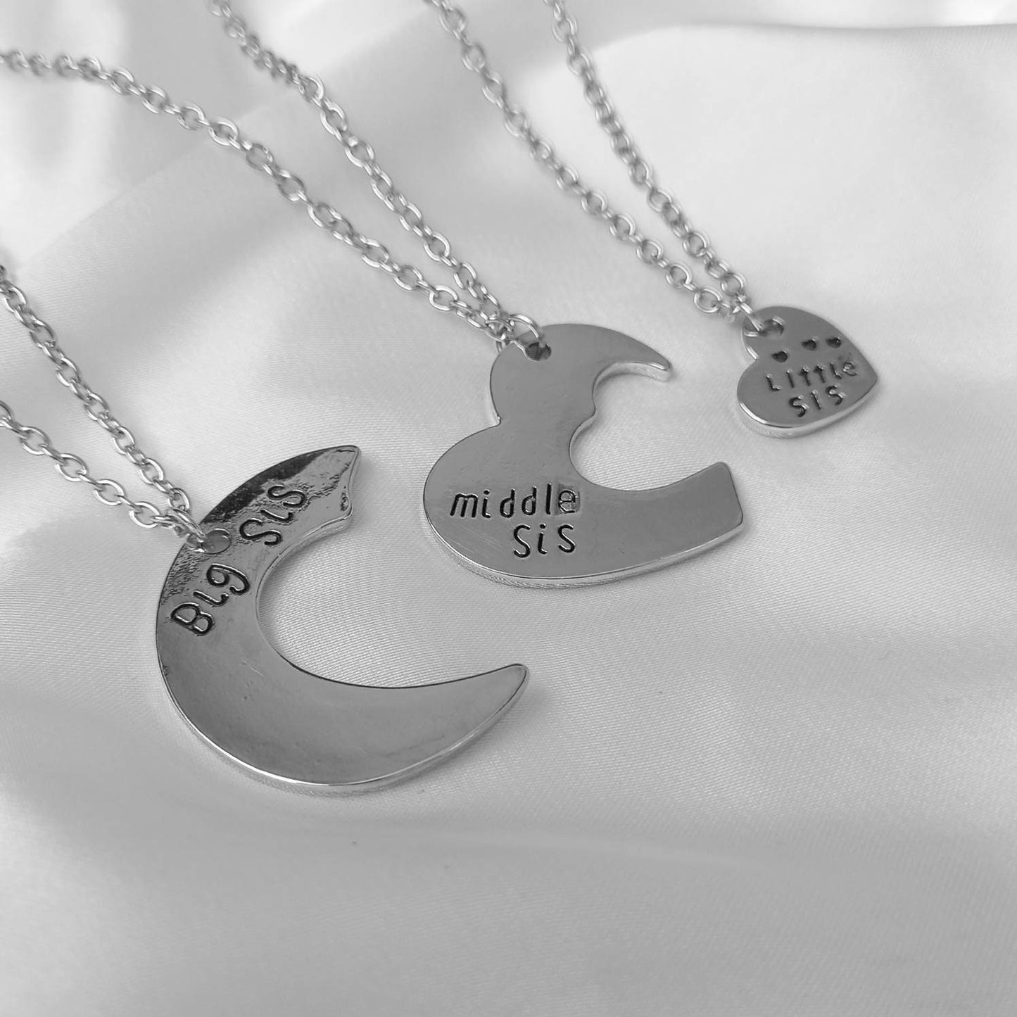 3 Piece Sisters Necklace Set-Sister Necklace,Matching Necklaces,3 Sisters Necklaces,Novelty Friendship Necklace,Gifts For Sister In The UK