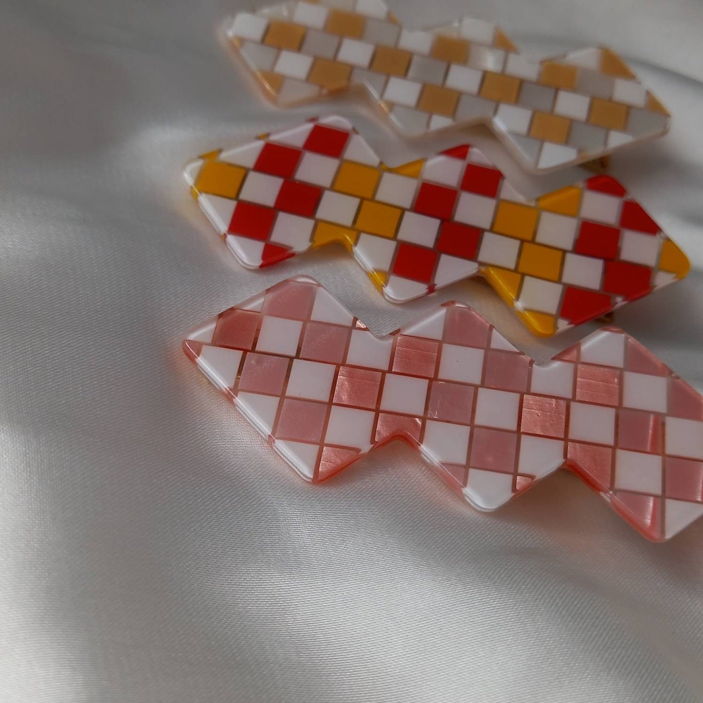 Set of 3 Retro Hair Clips - Hair Clip, Funky Hair Accessories, 70's Accessories, Fashion Acessories, Minimalistic Hair Clips, Neutral