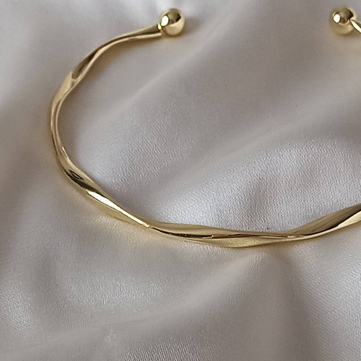 Gold Plated Bangle Bracelet - Gold Jewellery, Accessories, Gold Bangle, Bangle Jewellery,Minimal Bangle Bracelet,Gift For Her,Modern Jewelry