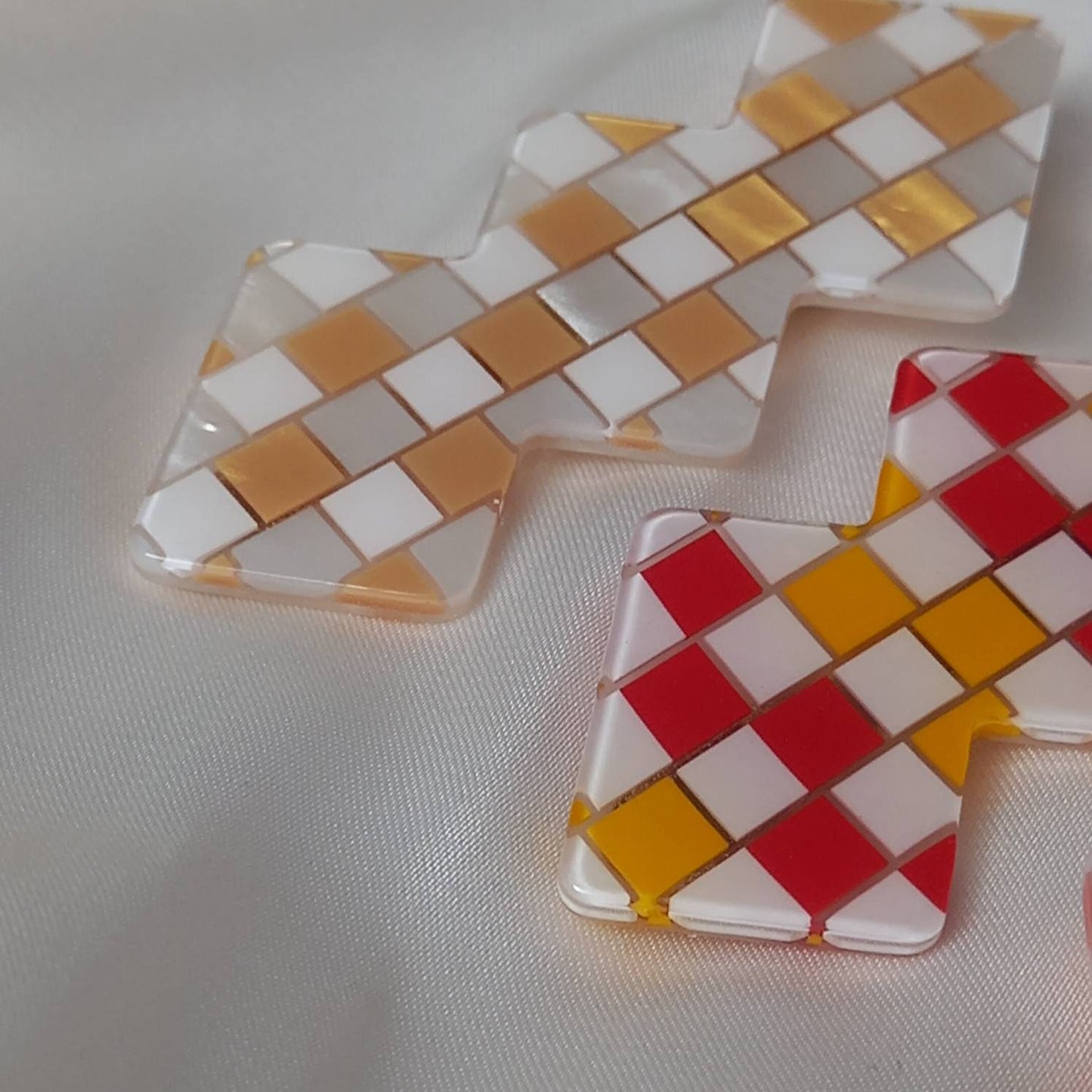 Set of 3 Retro Hair Clips - Hair Clip, Funky Hair Accessories, 70's Accessories, Fashion Acessories, Minimalistic Hair Clips, Neutral