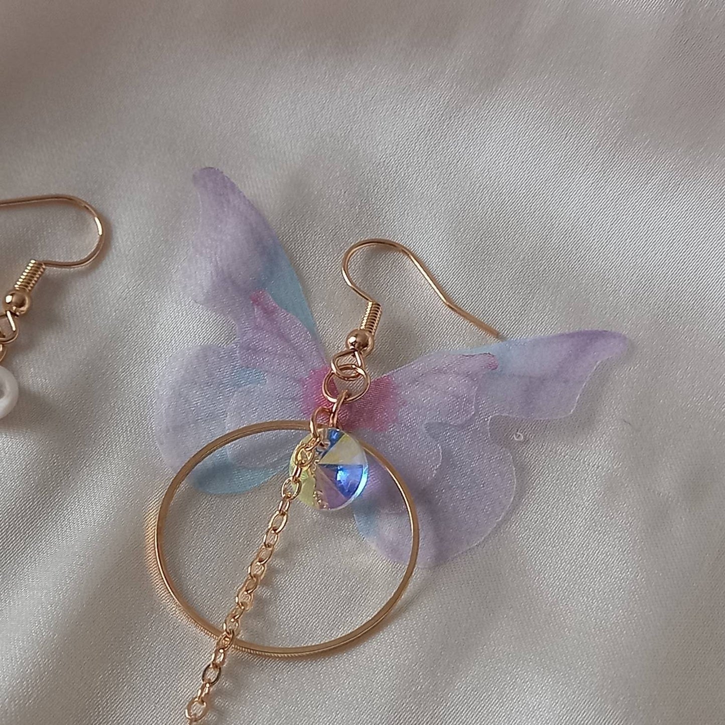 Gold Butterfly Drop Earrings - Lightweight Drop Earrings, Butterfly Earrings, Cute Earrings,Gold Earrings In The UK,Gold Butterfly Jewellery