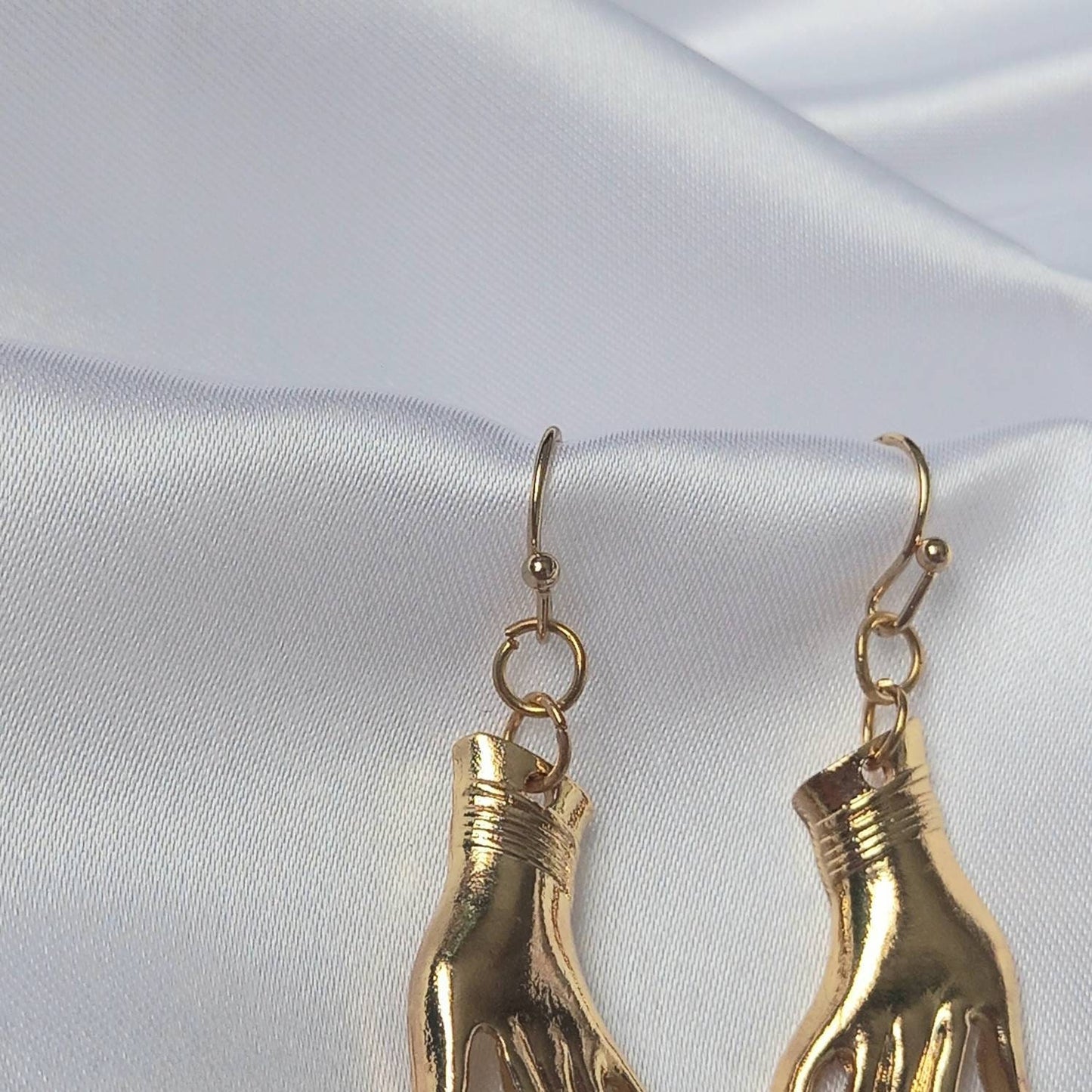 Gold Hands Purple Star Drop Earrings - Lightweight Drop Earrings,Star Earrings,Gold Star Earrings In The UK, Gold Jewellery In The UK