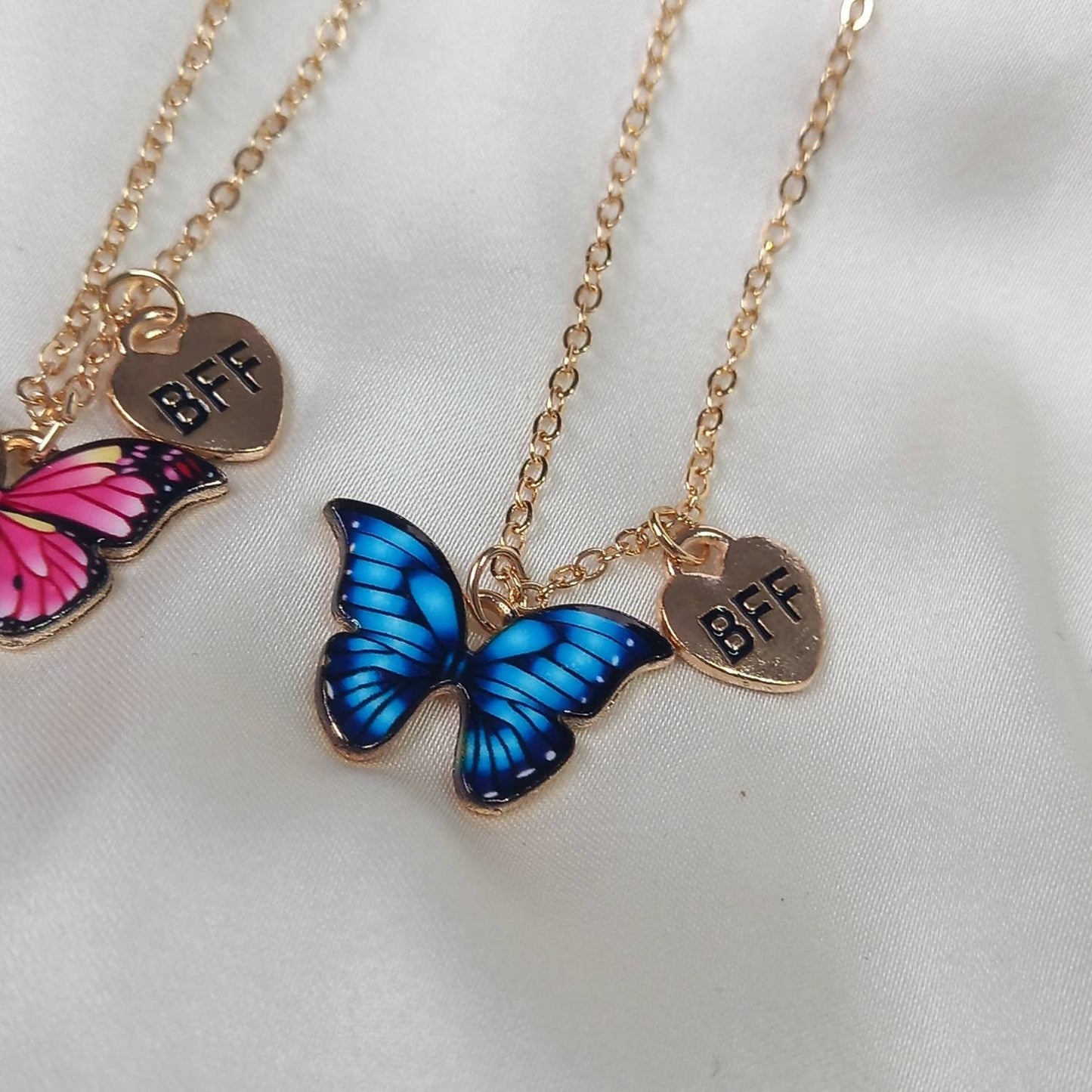 3 Piece Friendship Necklace Set - Butterfly Necklace,Matching Necklaces,Friends Necklaces,Novelty Friendship Necklace Set,Gifts For Friends