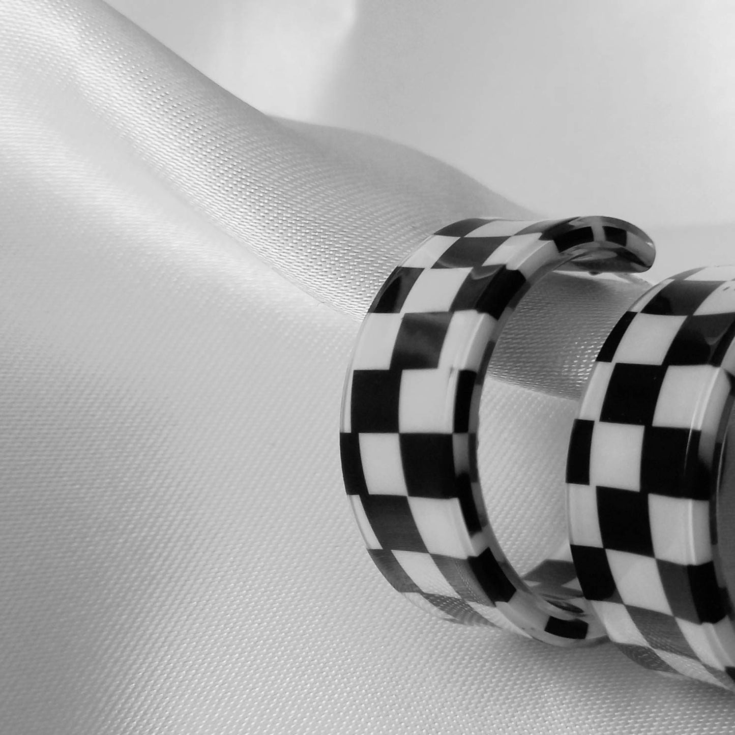 Checkered Hoop Earrings - Retro Earrings,Checkered Earrings,ChunkyHoops,Funky Hoop Earrings,Retro Hoop Earrings In The UK,Retro Jewlellery