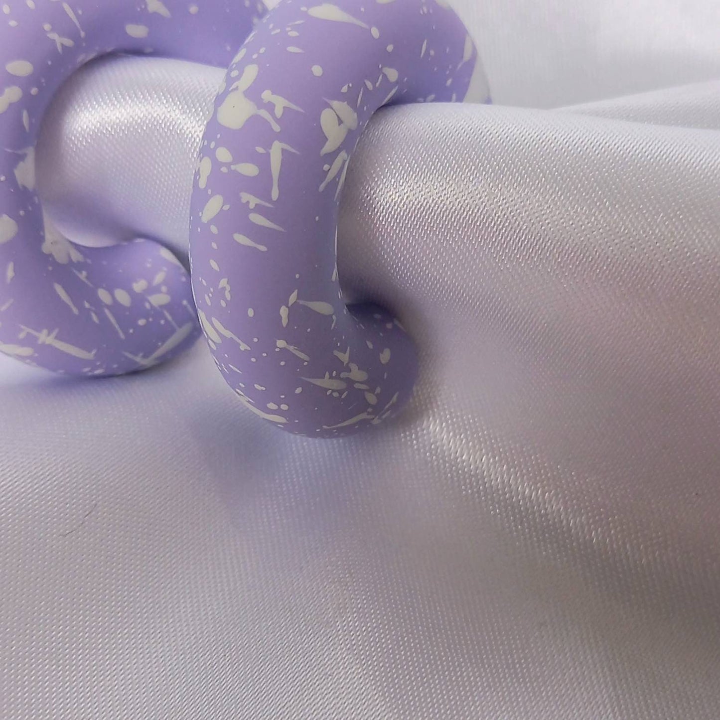 Chunky Purple Speckled Hoop Earrings - Purple Earrings,Chunky Hoop Earrings,Purple Earrings In The UK,Hoop Earrings In The UK,Lilac Earrings