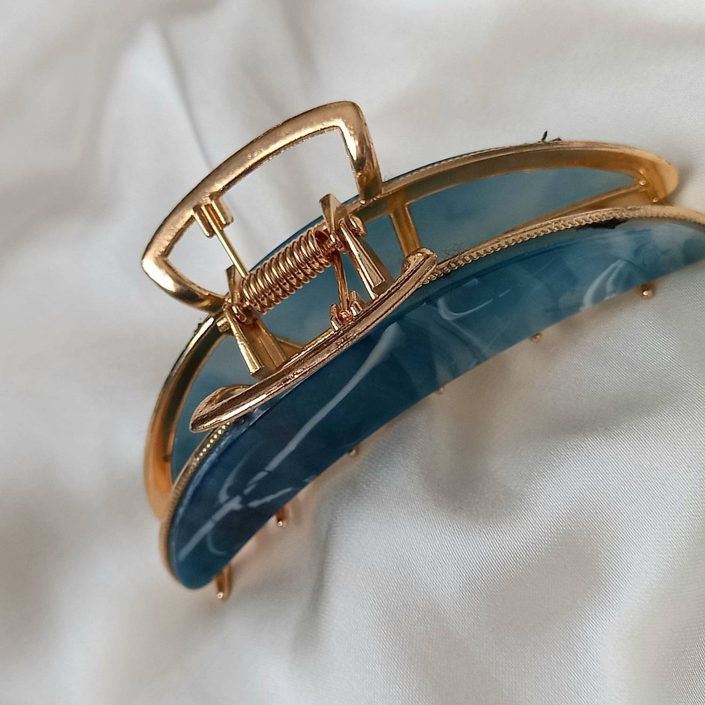 Small Blue Hair Claw - Blue Hair Clip,Blue Hair Accessories,Blue Hair Claw In The UK,Curved Hair Clips,Funky Hair Clip,Hair Clips In The UK