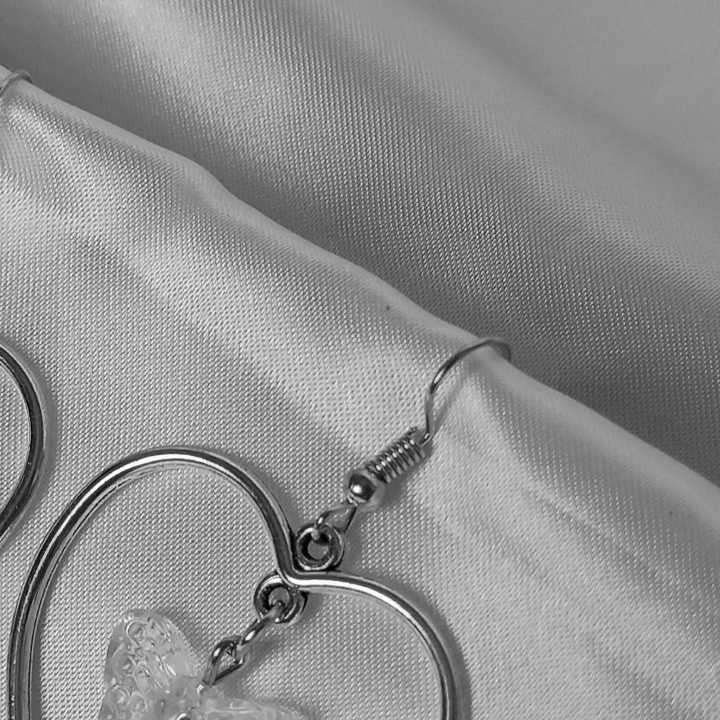 Silver Butterfly Heart Hoop Earrings -Butterfly Earrings,Lightweight Hoop Earrings,Heart Earrings,Silver Earrings,Silver Jewellery In The UK
