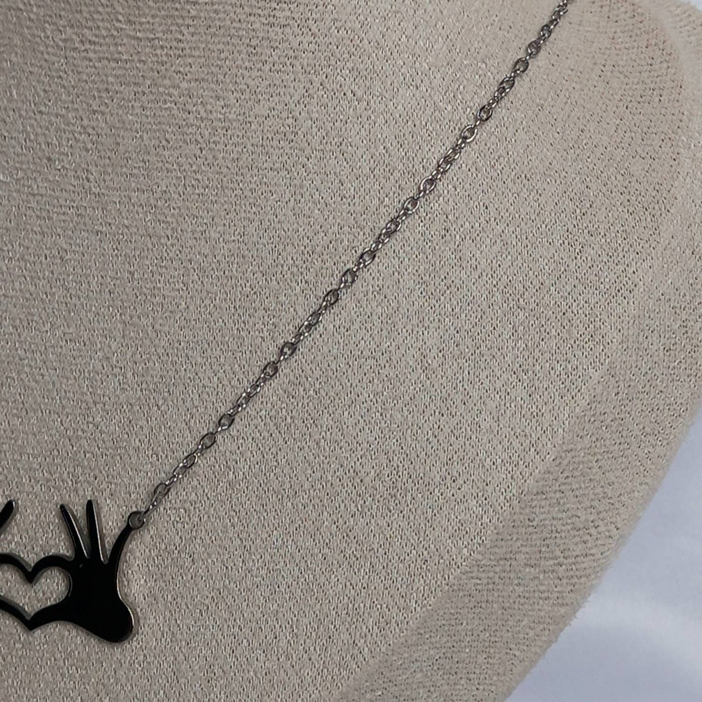 Silver Hands Heart Necklace - Silver Necklaces In The UK,Silver Jewellery In The UK,Heart Hands Necklace,Friendship Necklace,Gifts For Her