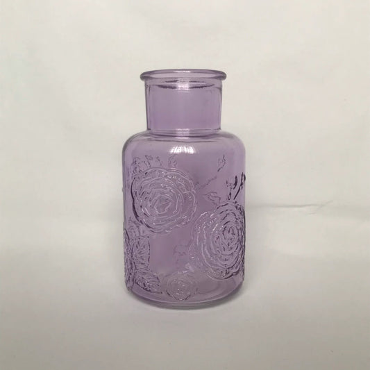 Botanical Purple Glass Vase