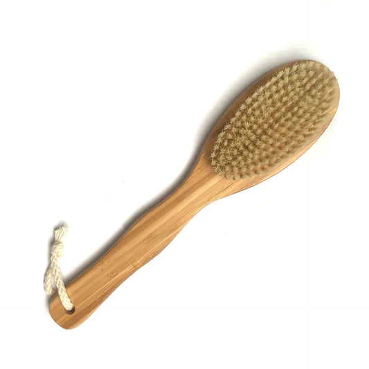 Sustainable Natural Wooden Bamboo Body Brush - Eco Friendly, Massage Brush, Back Brush, Bath Accessory, Shower Accessory, Plastic Free