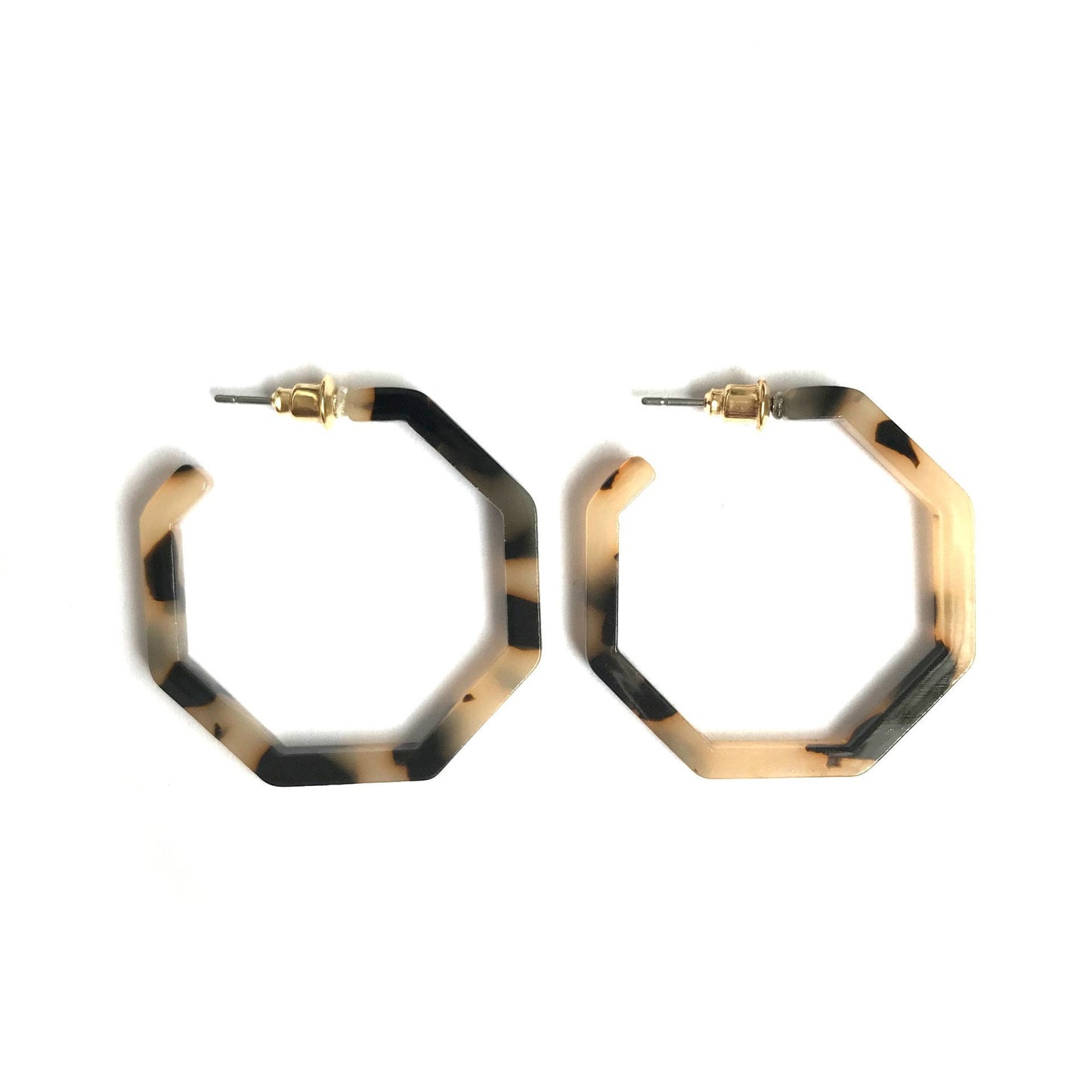 Matching Set Leopard Print Hoop Earrings and Studs - Lightweight, Resin, Everyday, Hoop Earrings, tortoiseshell, Stud Earrings,Jewellery Set