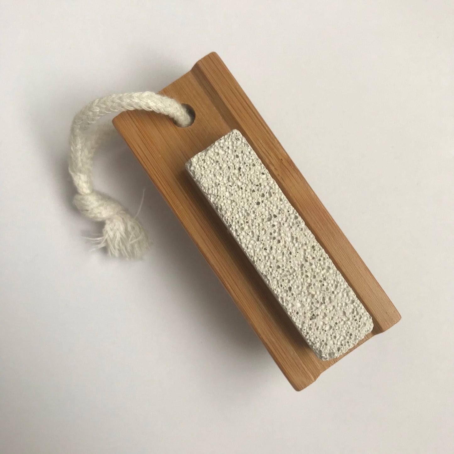 Bamboo Nail Brush & Pumice Stone - Natural, Bath Accessory, Pumice Foot Stone, Bristle Brush, Foot Exfoliation, Nail Care, Compostable