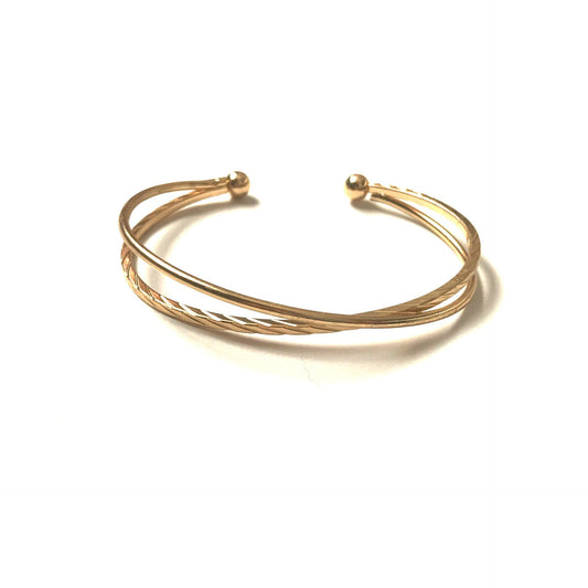 Gold Plated Bangle Bracelet - Gold Jewellery, Accessories, Gold Bangle, Bangle Jewellery,Minimal Bangle Bracelet,Gift For Her,Modern Jewelry
