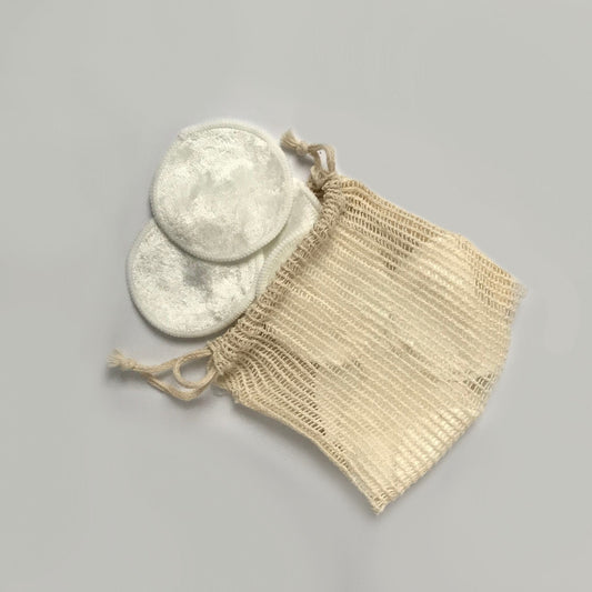 Sustainable Natural Reusable Make Up Wiples In Sisal Bag - Eco Friendly,Bath Accessory,Shower Accessory,Plastic Free,Compostable Face Wipes