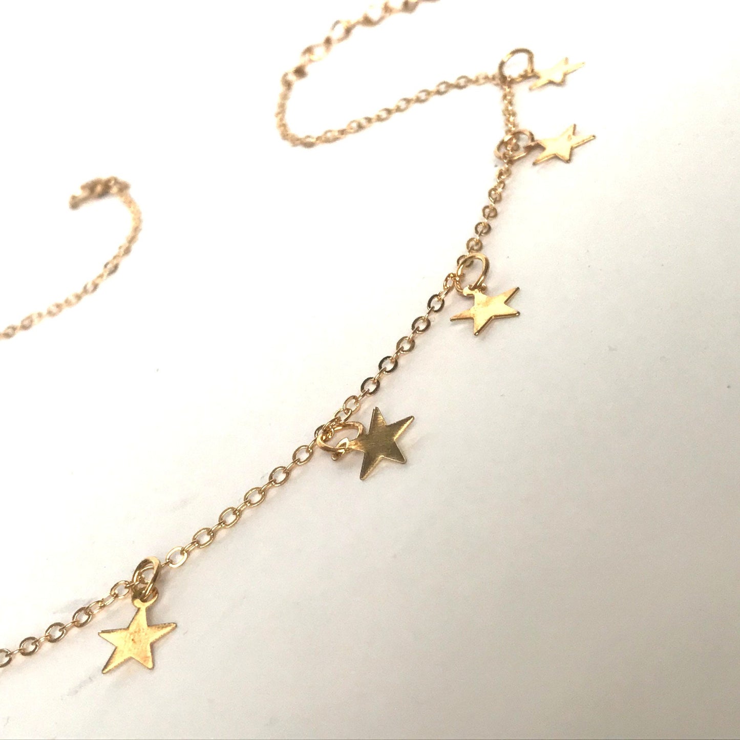 Gold Plated Star Choker Necklace - Jewellery, Accessories, Pendant Necklace, Choker Necklace, Charm Necklace, Star Charm Necklace
