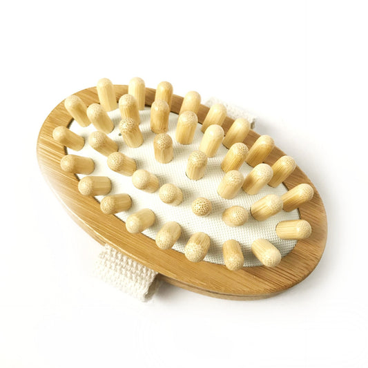 Bamboo Cellulite Body Massage Brush - Body Brush, Natural, Bath Accessory, Compostable, Bath & Beauty, Eco Friendly, Wooden, Massage Tool