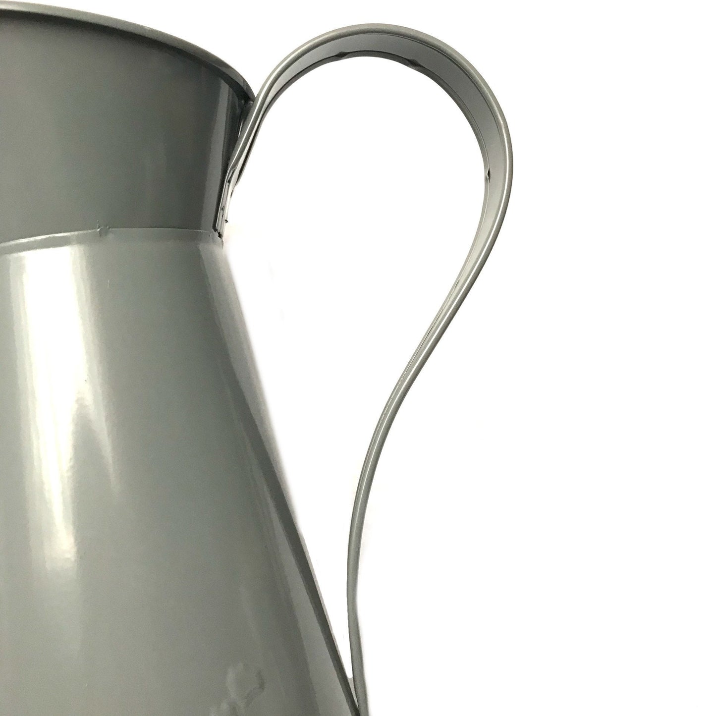 Metal Grey Jug - Botanical Jug, Grey Vase, Metal Jug, Flower Arranging, Decorative Jug, Homeware, Flowers,Home Decor, Dark Grey Flowers