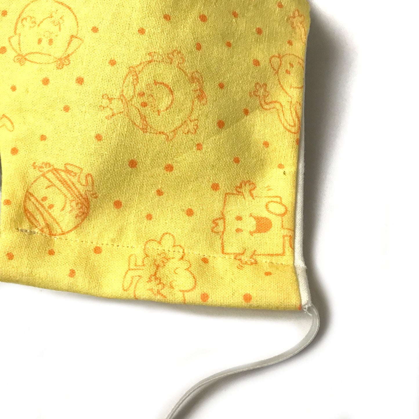 Reusable Yellow Mr. Men Face Mask - Face Covering, Yellow Face Mask, Mr. Men Accessory, Eco Frendly, Orange Face Mask, Protective Face Mask