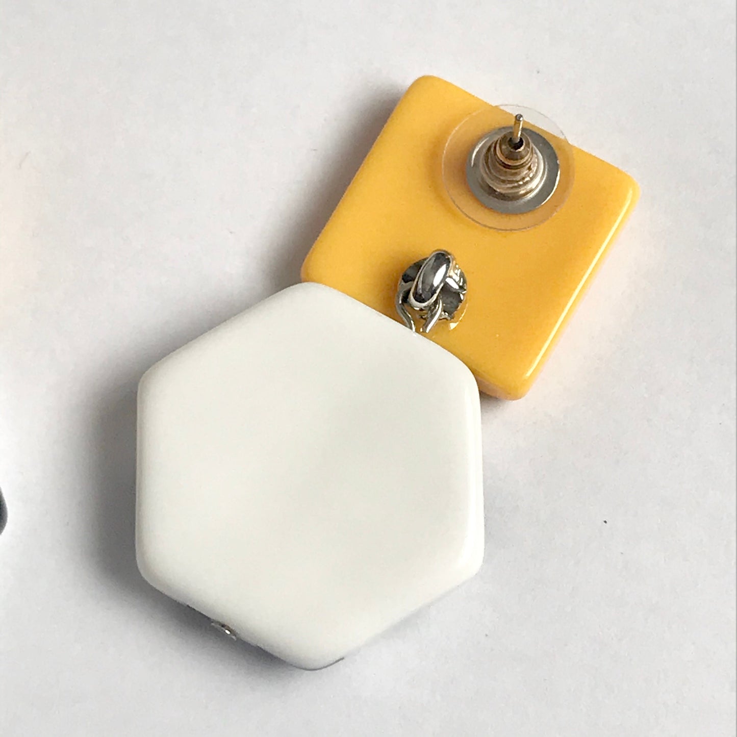 Bold Mustard Yellow & Spotty Drop Earrings - Mustard Earrings, Hanging Jewellery, Accessories, Minimalist Jewellery,Polka Dot Earrings,Spots