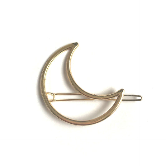 Gold Moon Hair Pin - Accessories, Gold Hair Pin, Pretty Hair Pin, Jewellery, Simple Hair Accessories, Minimalistic Hair Accessory, Hair Pins
